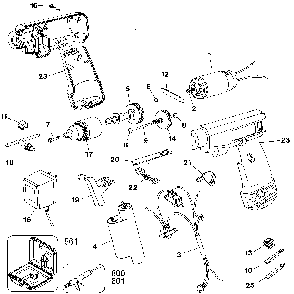 Exploded Diagram A Diagram and Parts List for 9049-04 Type 2 Black and Decker Drill